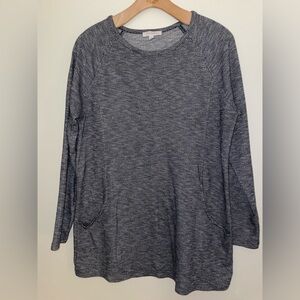 Winter Weight Tunic, black/wht herringbone